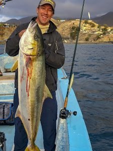 Jeff Mariani shared a photo of this lunker-sized yellowtail caught just before “Rosa” dumped buckets of rain on Cedros Island.