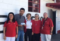 Mary Moreno, CR Rosarito President; Contractor, Luis Boroquez; Maricella Maciel, Hospital Representative; and Board members Terry D’Angona and Jerry Allen.