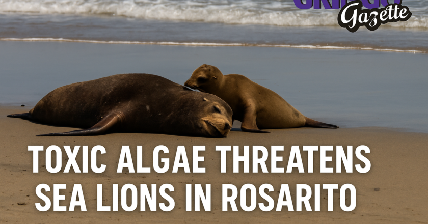 Sea lions who eat contaminated seafood become poisoned.