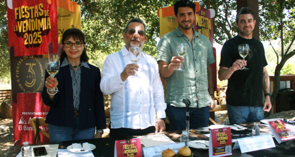 Big names, big wine plans — The Fiestas de la Vendimia 2025 press crew: Wenceslao Martínez (Provino), Andrés Bremer (Proturismo), Álvaro Romero (Provino), and Yolanda Navarro (Tourism), standing tall for Baja’s boldest wine season yet.