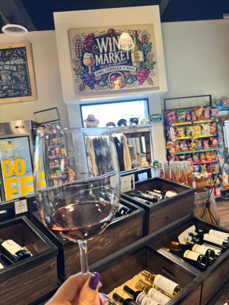 Edu Arciñaga’s Wine Market is the valley’s flavor playground. Wines, mezcales, and conversation flow faster than the chill machine.