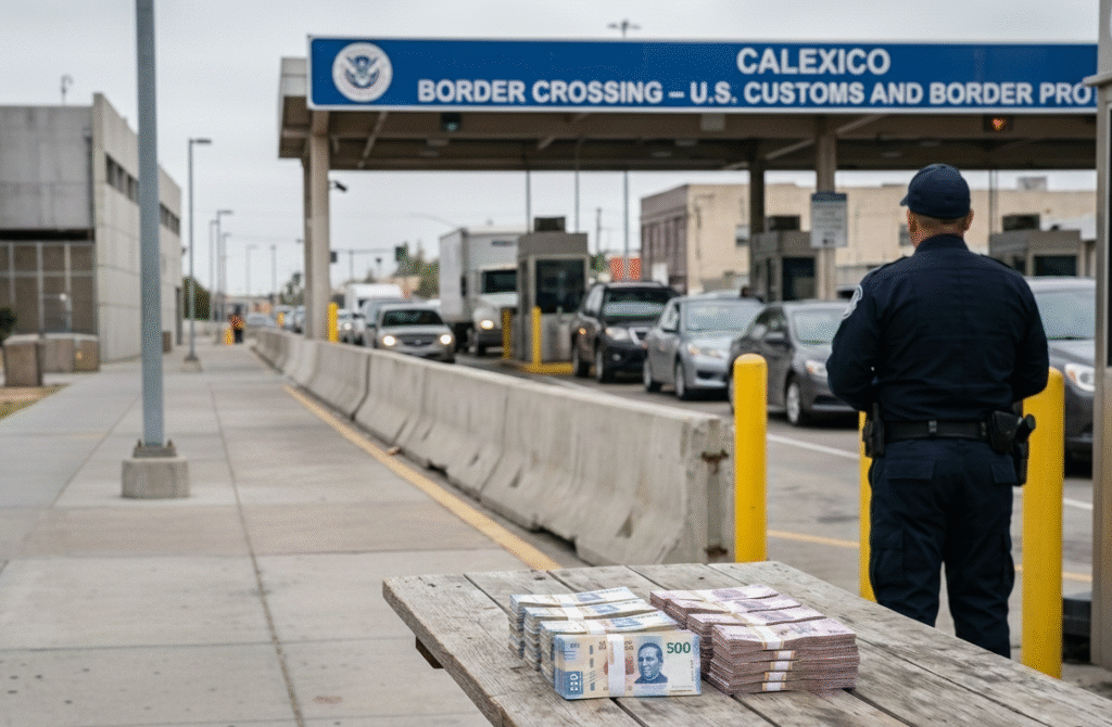 Alejandra Ang Hernández at the Baja State Congress. The border stop involved undeclared pesos, not dollars — paperwork still matters.