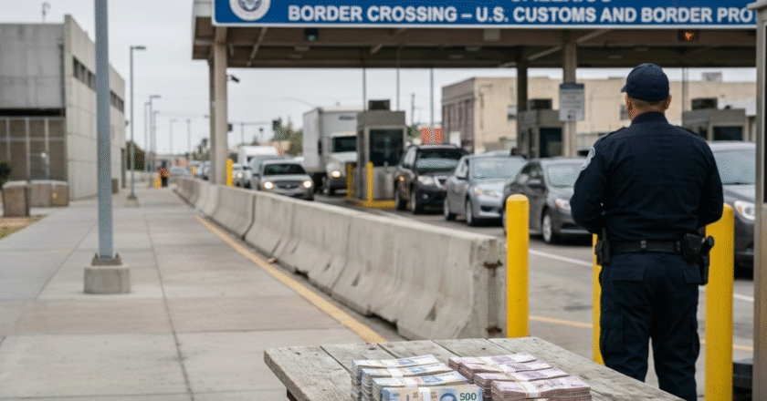 Alejandra Ang Hernández at the Baja State Congress. The border stop involved undeclared pesos, not dollars — paperwork still matters.